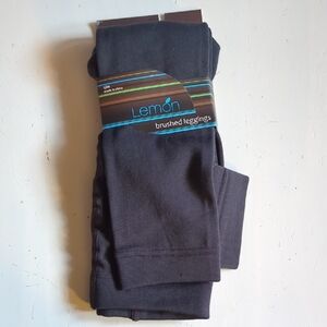 New Lemon Women's Gray Brushed Leggings Small/Medium